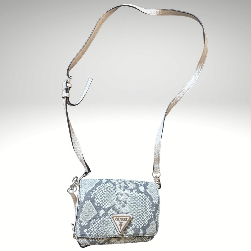 Guess Snakeskin Crossbody Purse Excellent Condition - Picture 2 of 6